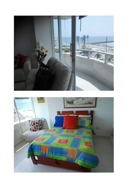 espectacular balcón con vista a la playa