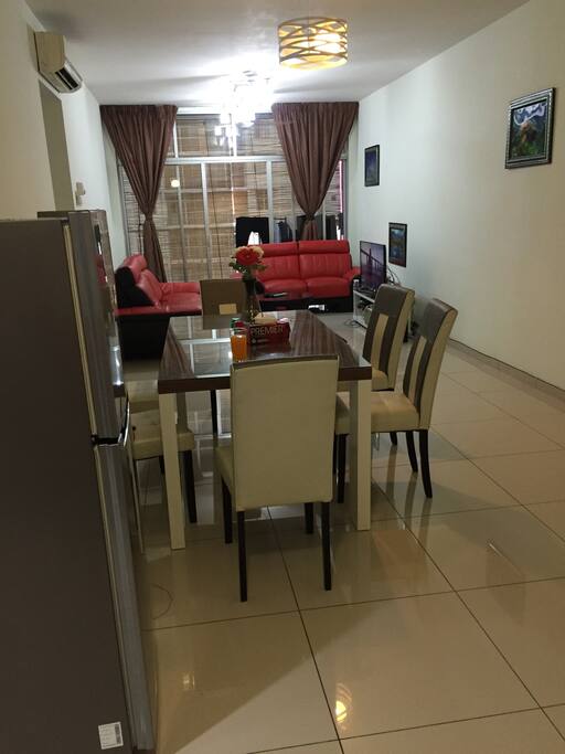 The living Room. Where you can relax and watch movie and also see the nice view from any spot.