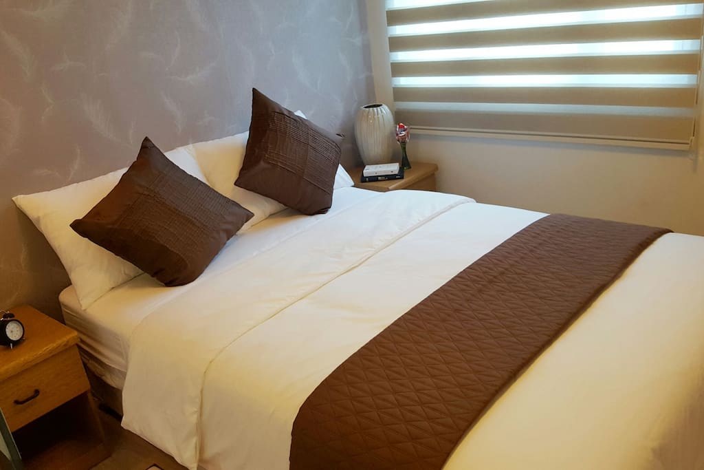 comfortable size bed for 2 for a restful sleep.