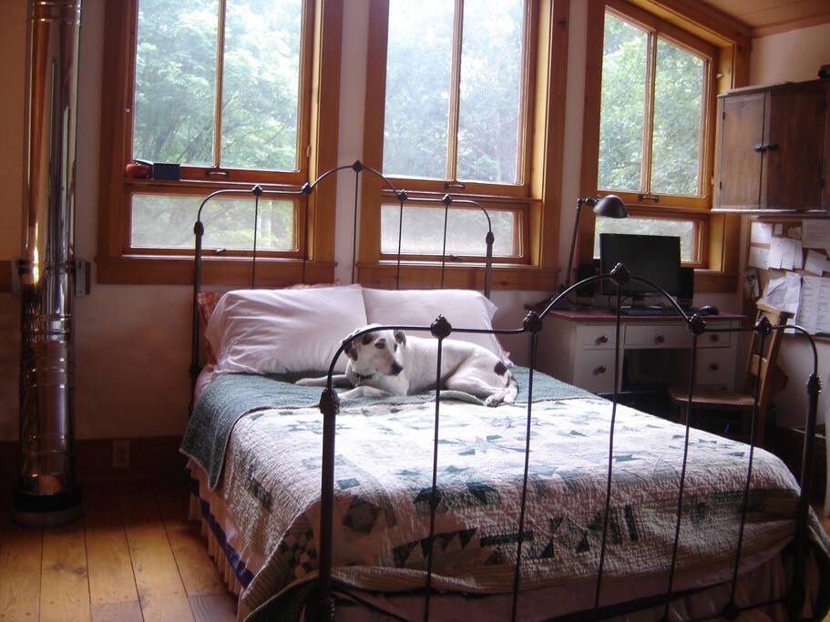 Loft bedroom (with our dog, Connor)