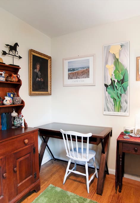 Desk in room