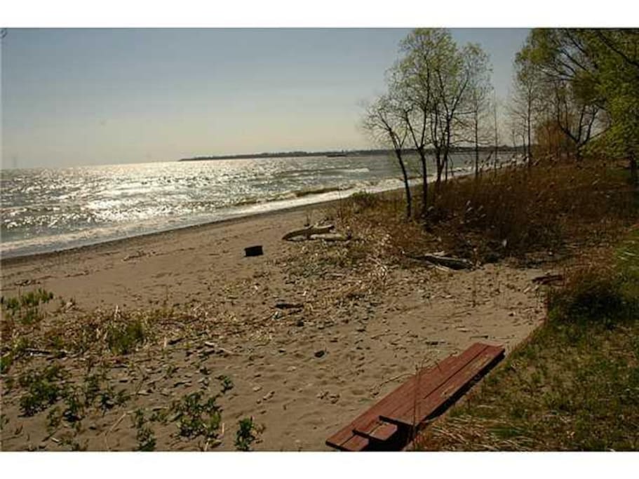 The beach is a private beach and not a public one