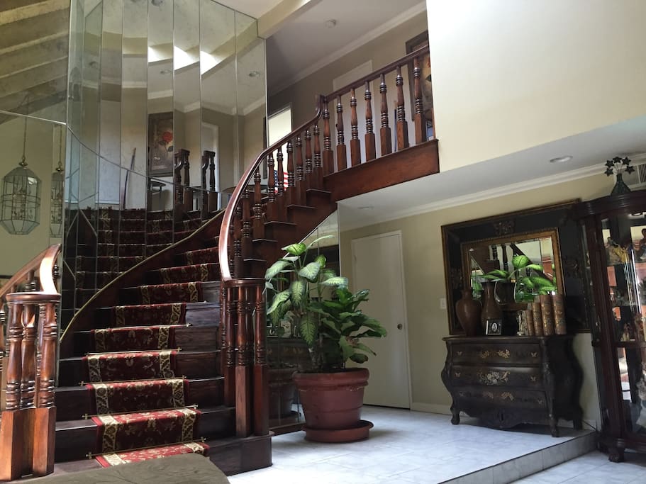 Room is located upstairs