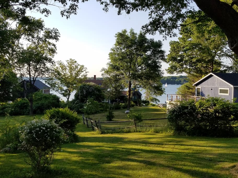 If you're like us you'll spend most of your waking hours on the spacious front deck, watching the birds, and boats sail the channel.