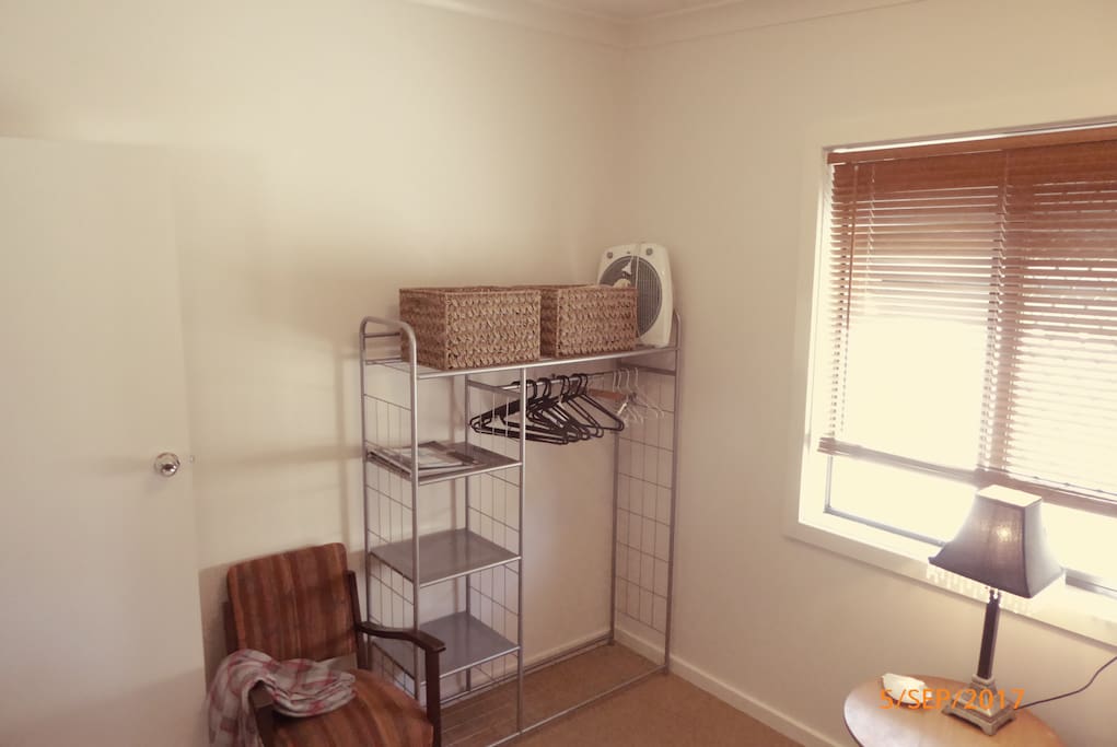 Hanging space and shelving for your 'stuff'