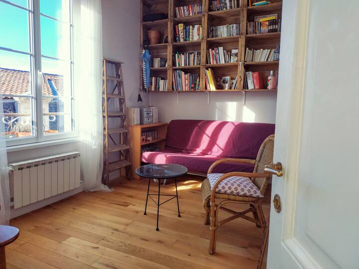 Salon bibliothèque