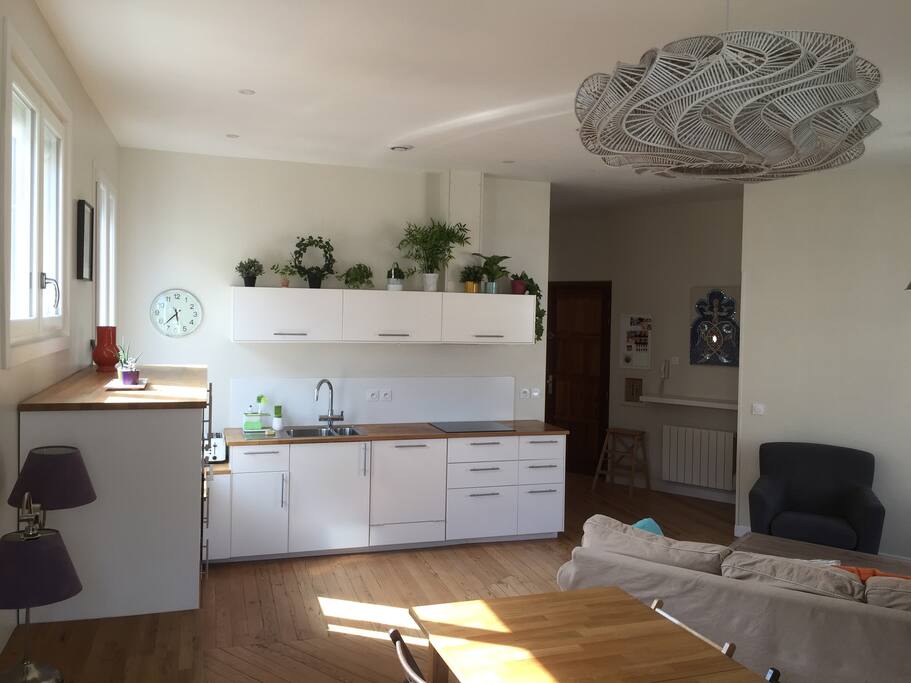 La cuisine ouverte sur la salon