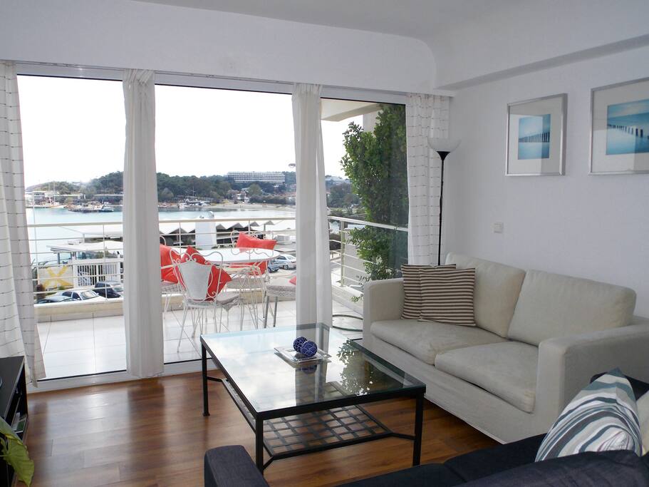 Living room with sea view