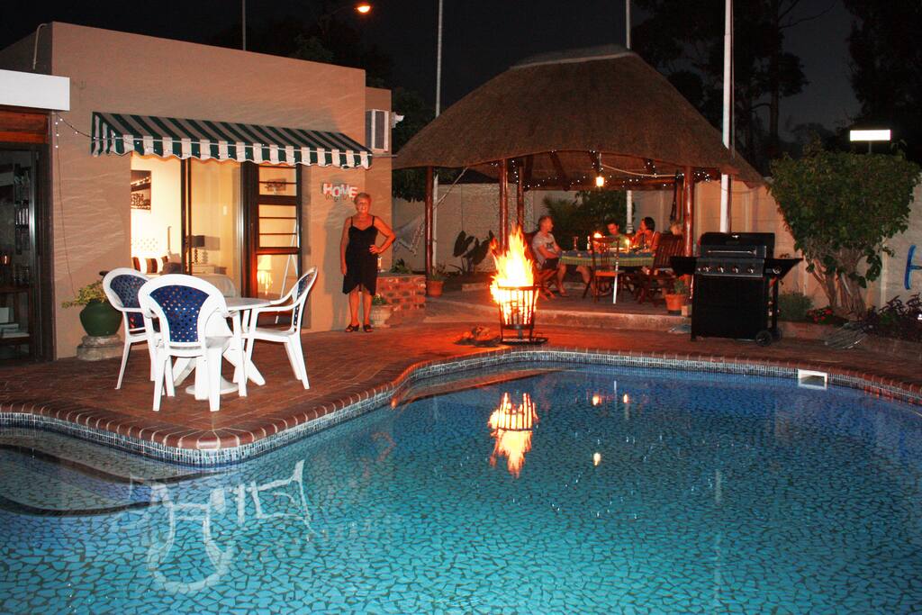 A braai around the pool