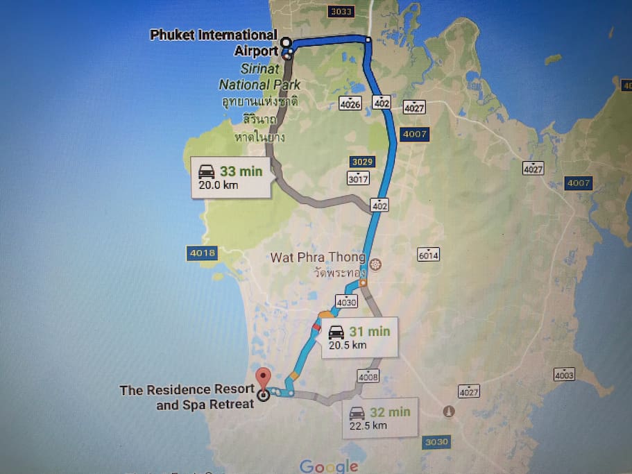 Just 25 mins from Airport to Villa Davrine at The Residence Resort