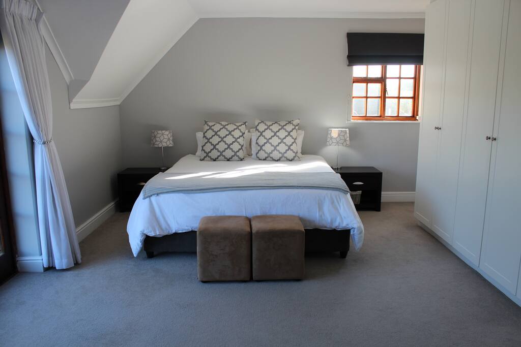Main bedroom. King size extra length bed