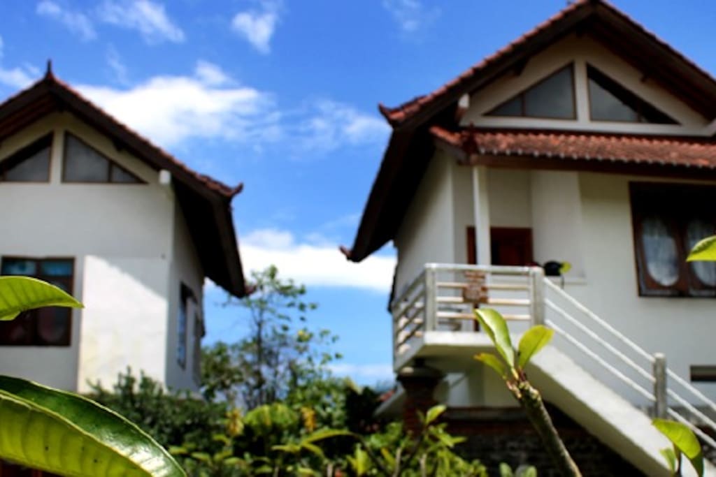 Two main seafront 2 storey buildings.