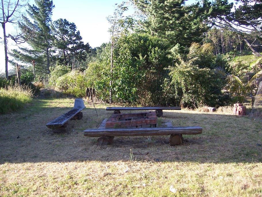 BBQ beside house