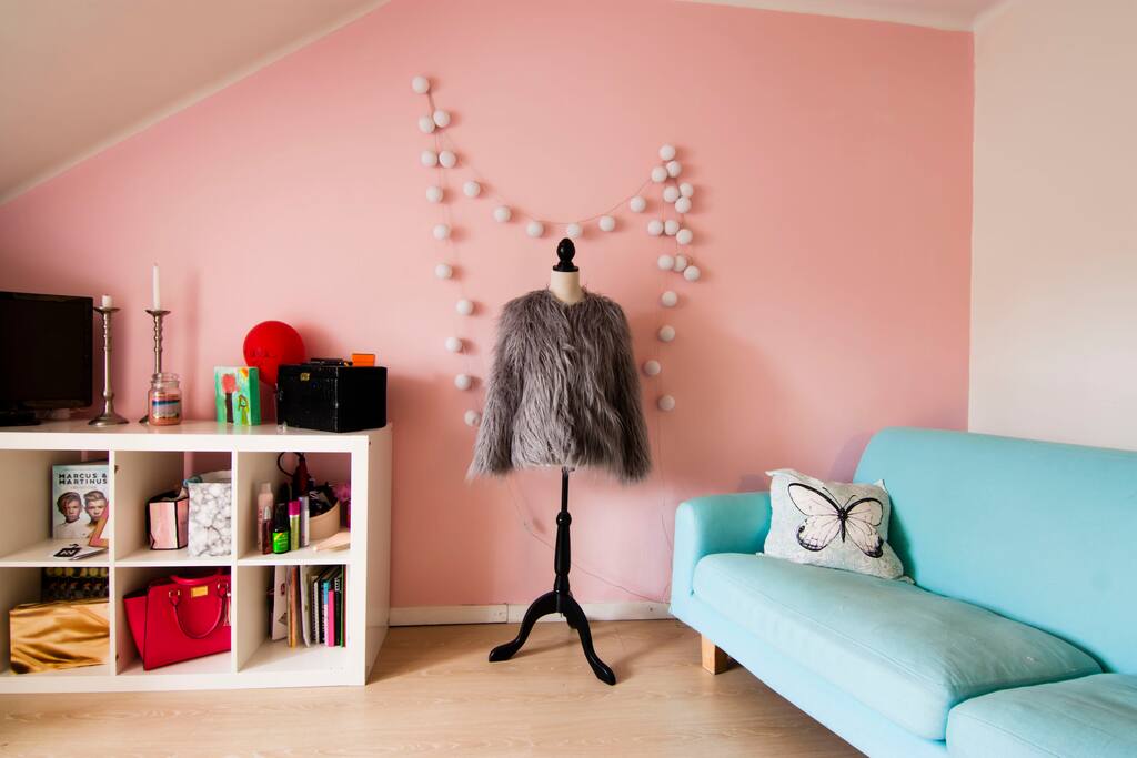Bedroom 1, sofa that could potentially also be used for sleeping although it's not a bed sofa