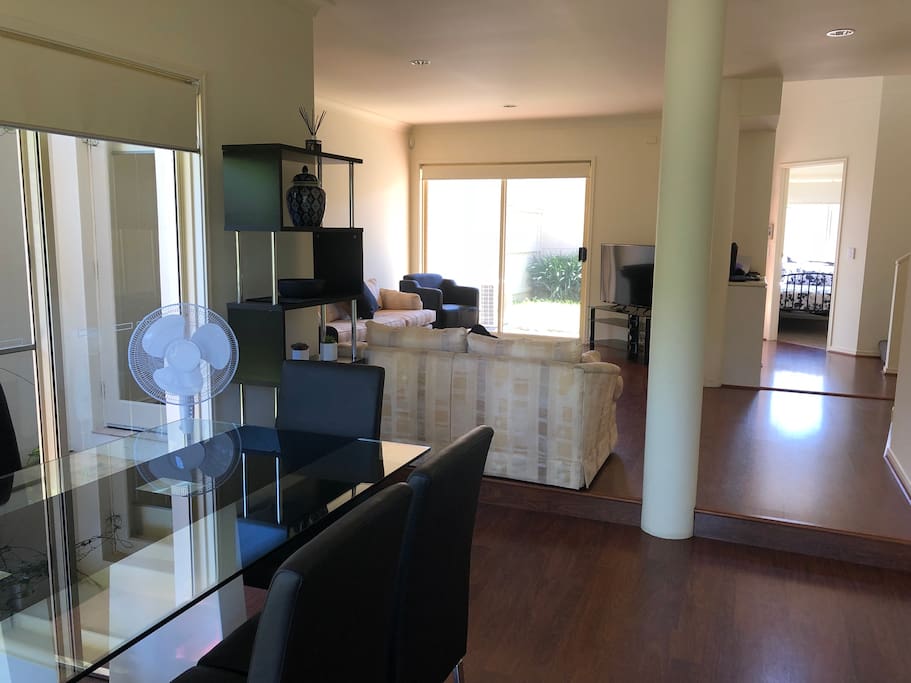 Dining and living areas