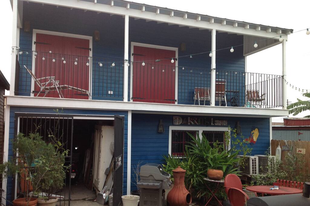 Entrance, Balcony Perched Over the Shared Patio