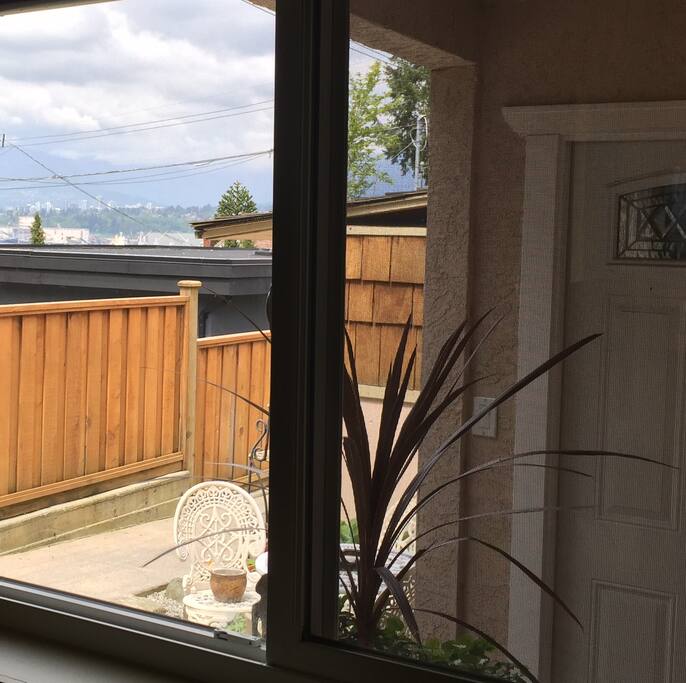 View from window on a cloudy day .