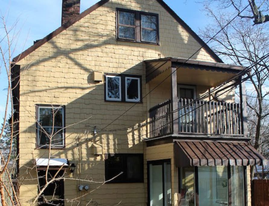 Back shot of the home's exterior