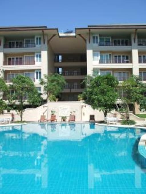 Condo exit to pool area