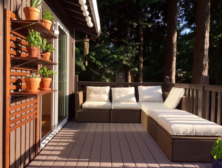 The deck out of the living room
