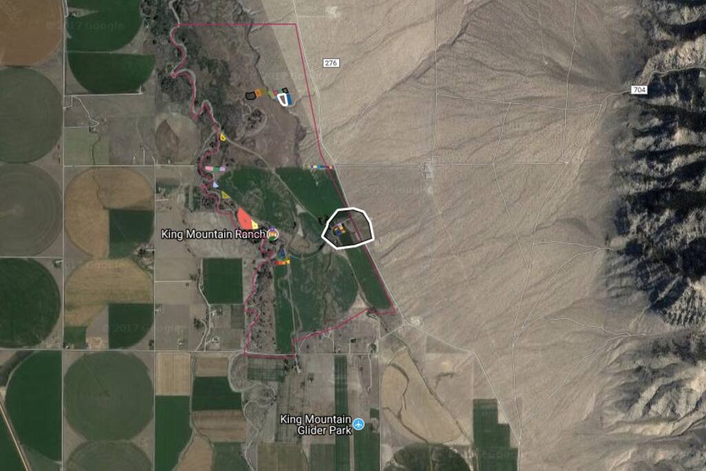 A further view of the 10 camping spaces located on King Mountain Ranch. 100% Eclipse Shadow!
