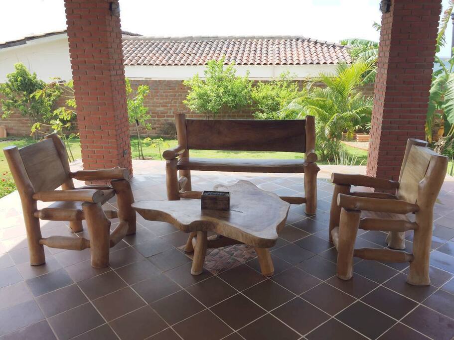 Zona de terraza jardín