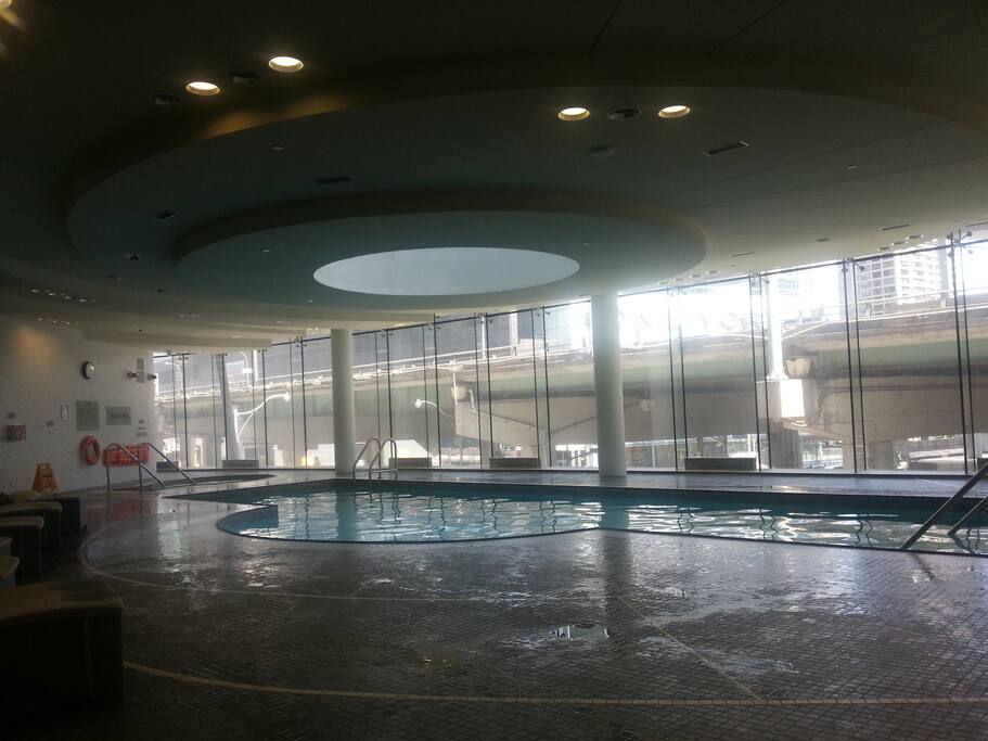 In-door swimming pool and hot tub