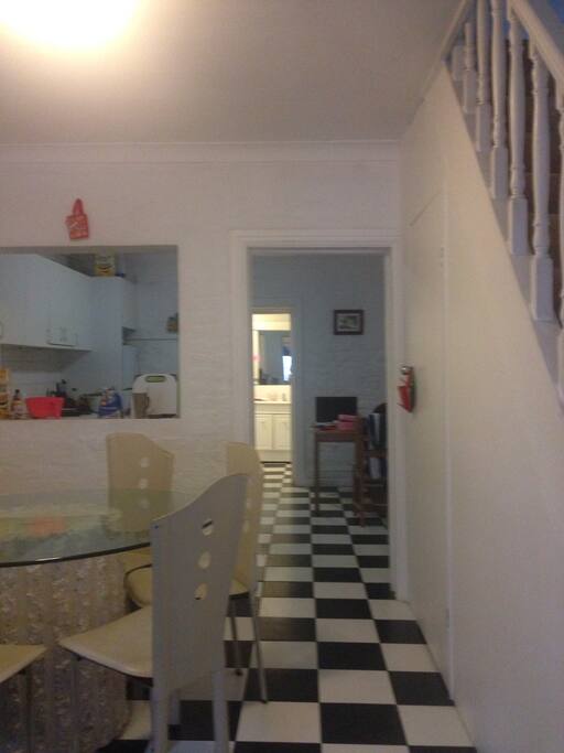 Living area & kitchen