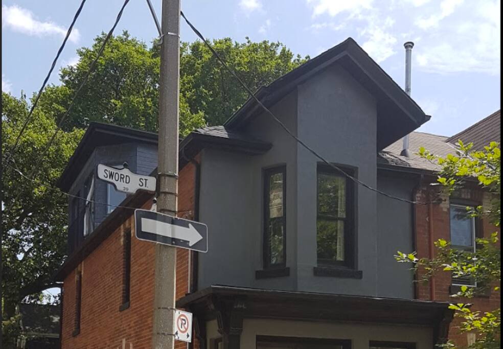 At the corner of Spruce and Sword Street