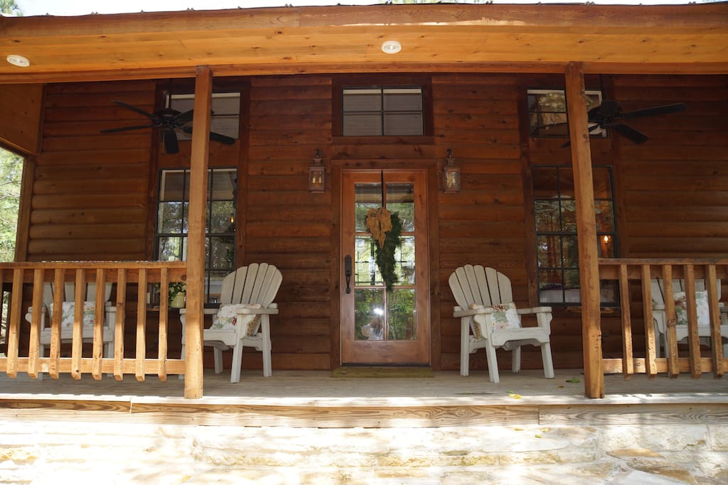 With a spacious front porch