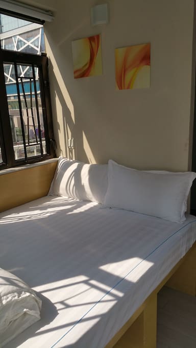 Bedroom (double bed, width 54 inches or 140 cms, with 6 inch thick Seahorse Brand Mattress! Room with balcony, superb view!