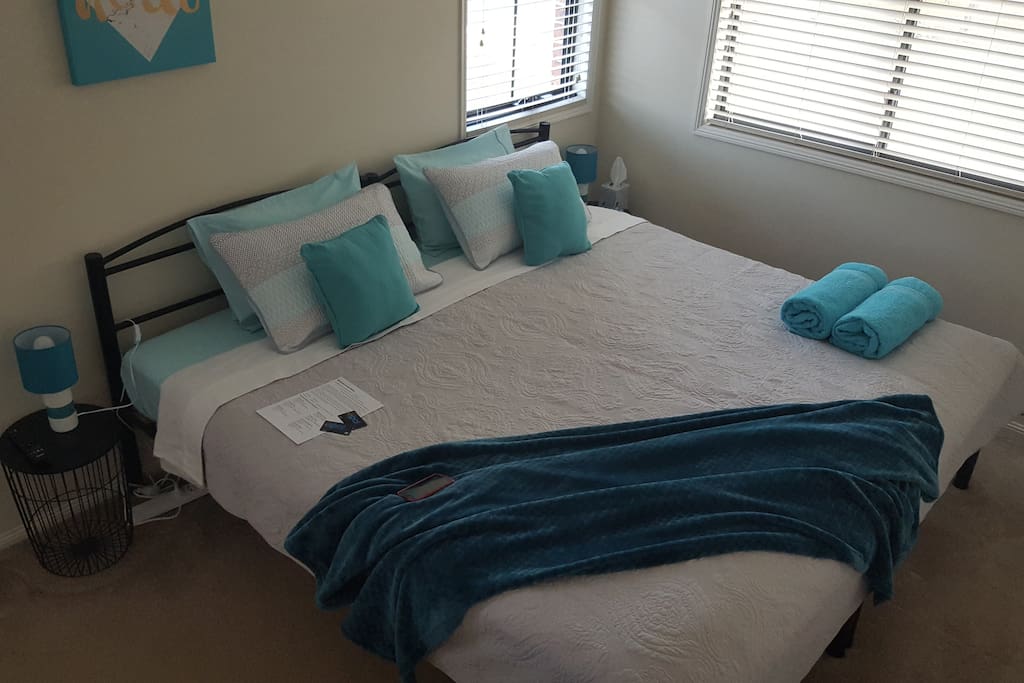 Your bedroom. Huge bed, TV, wardrobe and mirrors