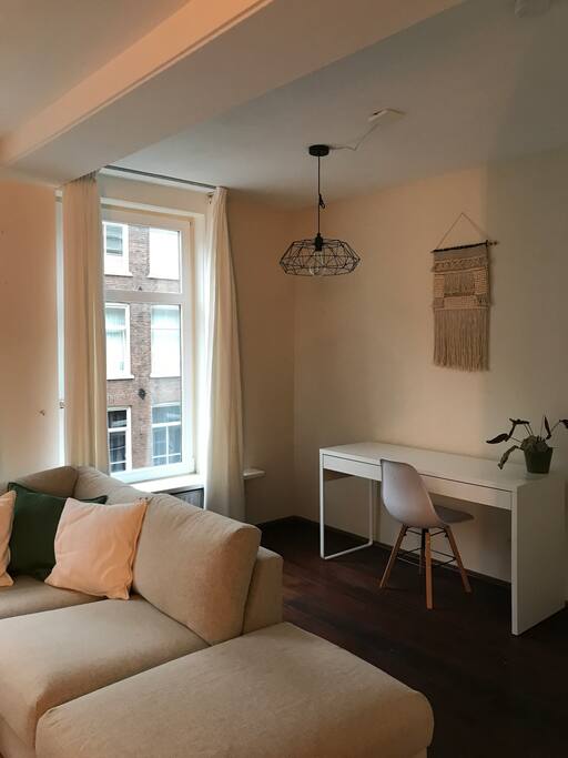 When you need to get some work done or talk to your friends on skype, there is a desk!