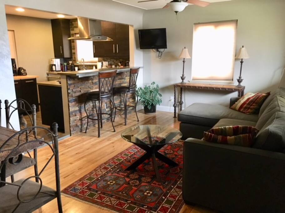 Enjoy with coffee or a drink in our cozy guest living room.