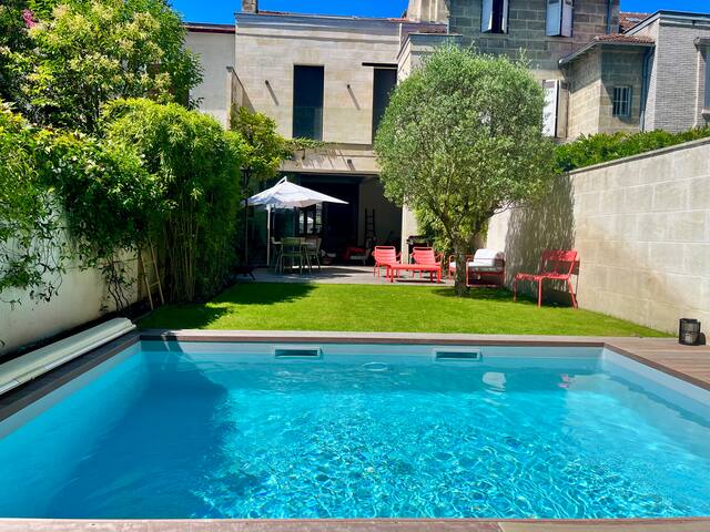 Superbe maison cosy piscine jardin cheminée