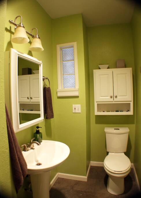 private bath with new fixtures and finishes
