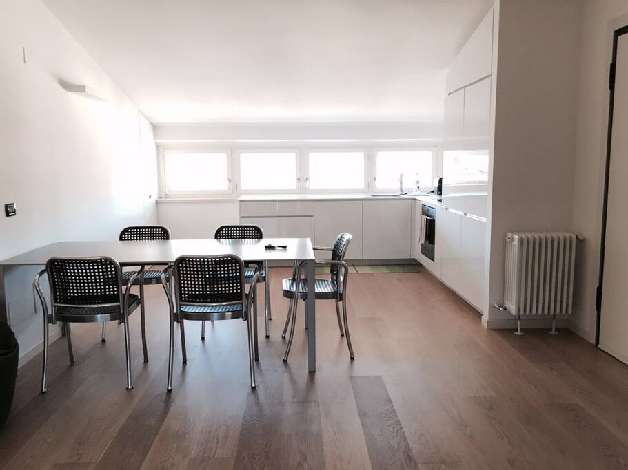Living room and kitchen
