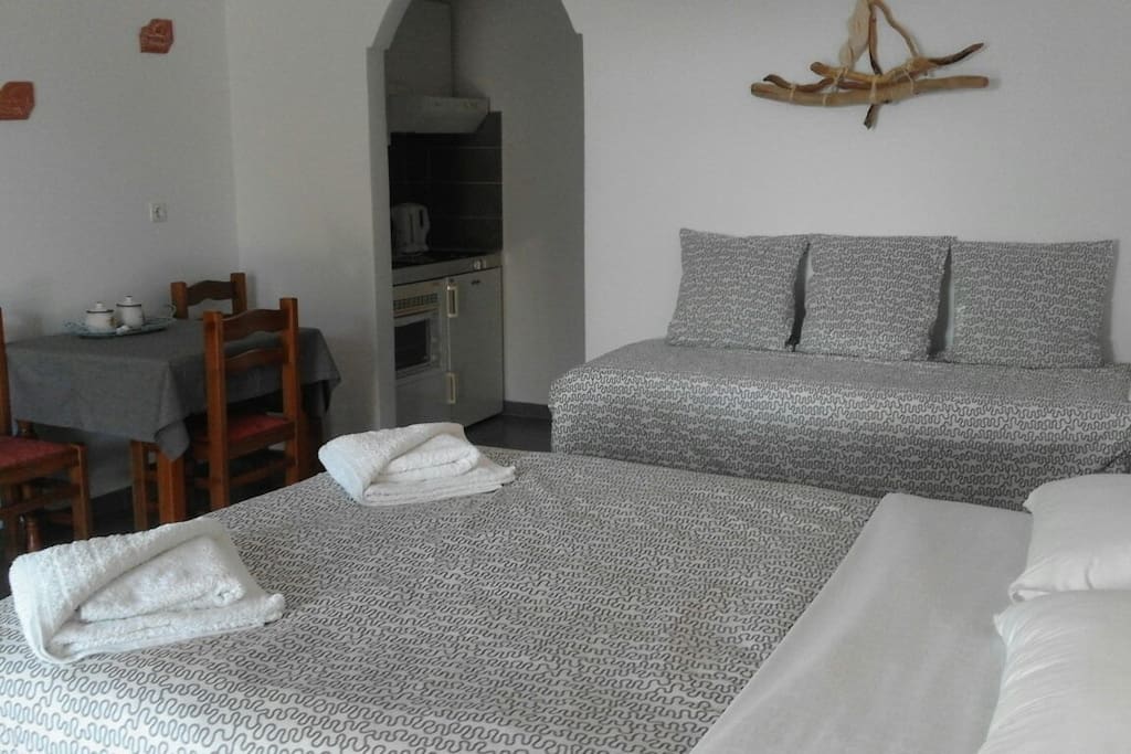 Spacious studio, cool and quiet. Ideal for couples!