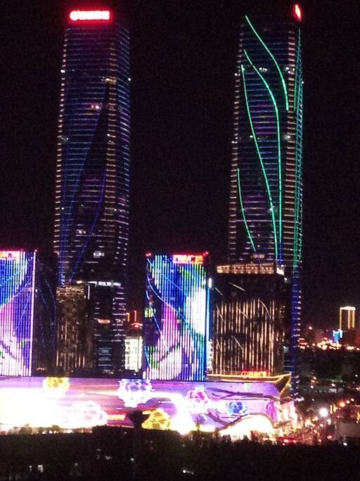 绚丽的万达夜景