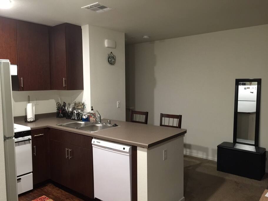 Hallway and the kitchen