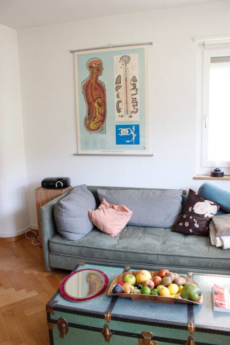 Couch and beamer