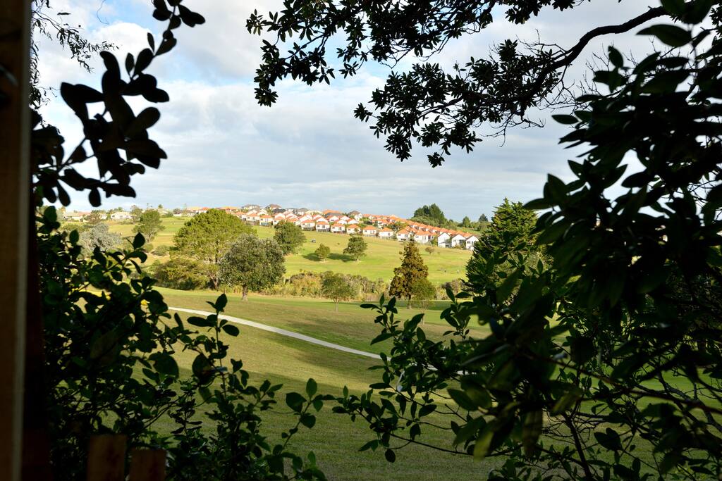A view over the golf course from the backyard.