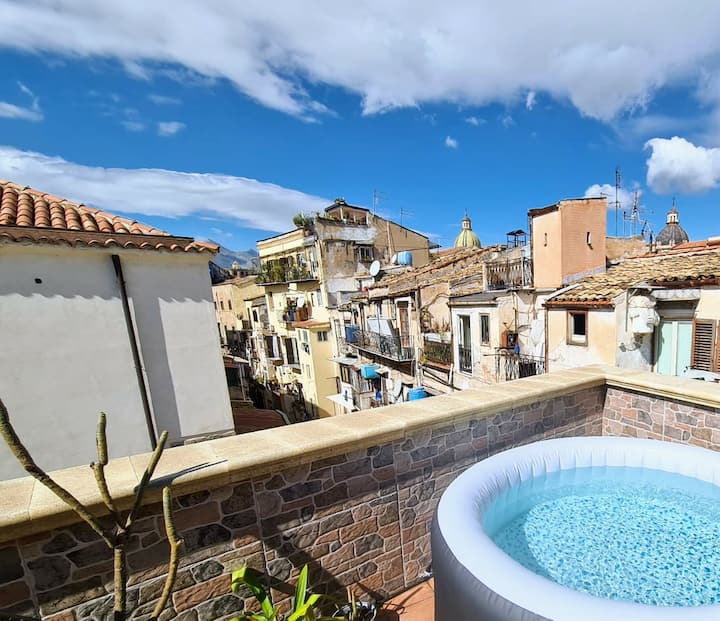 Apartment With Terrace And Jacuzzi - 팔레르모