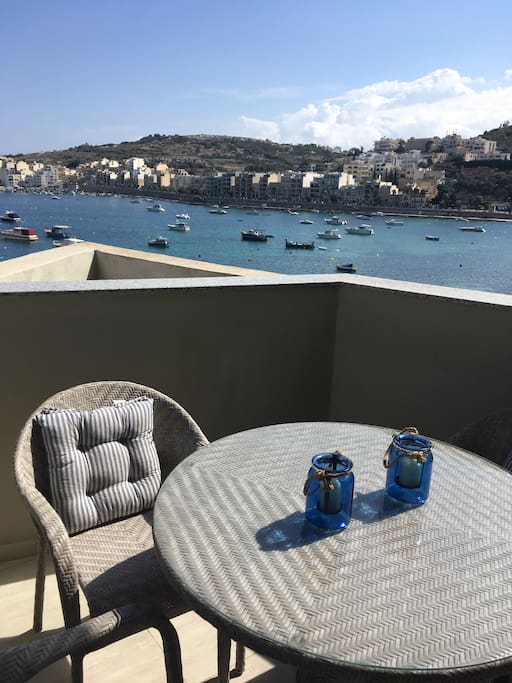 The stunning view from the front balcony