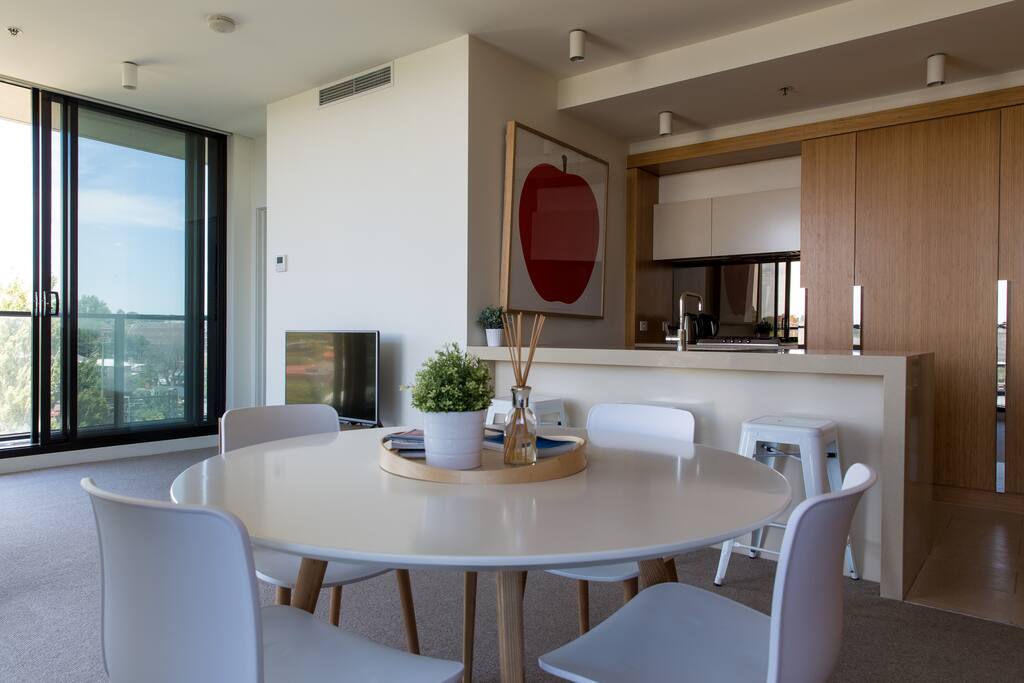Large Kitchen, Dining and Living Area with Island Bench