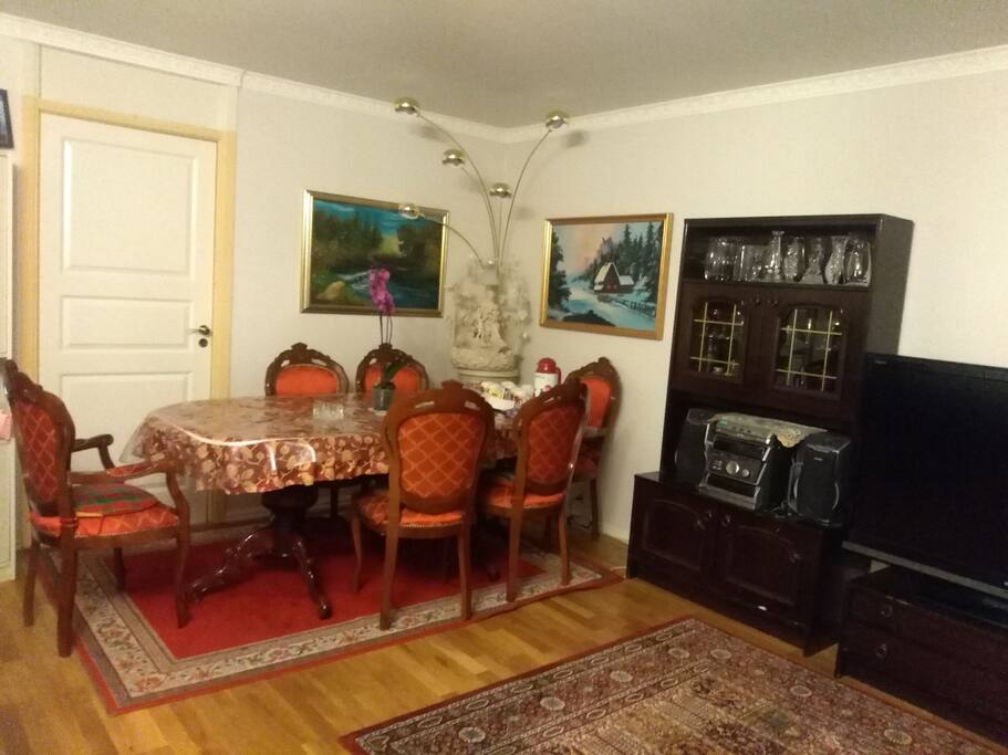 Dining table in the living room
