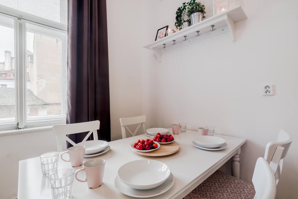 If you love to enjoy your home made meal at nice and spacious dining table you will find what you like in our place :)