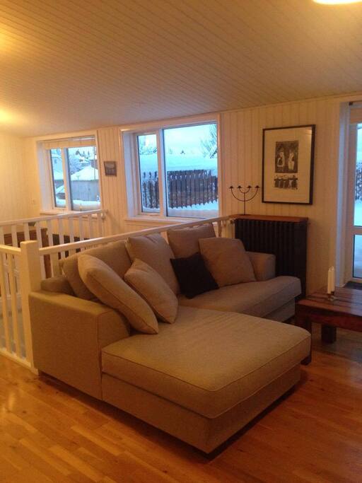 The living room seen from the second bedroom.