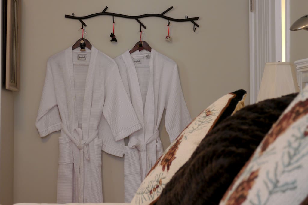 Spa robes and slippers.
