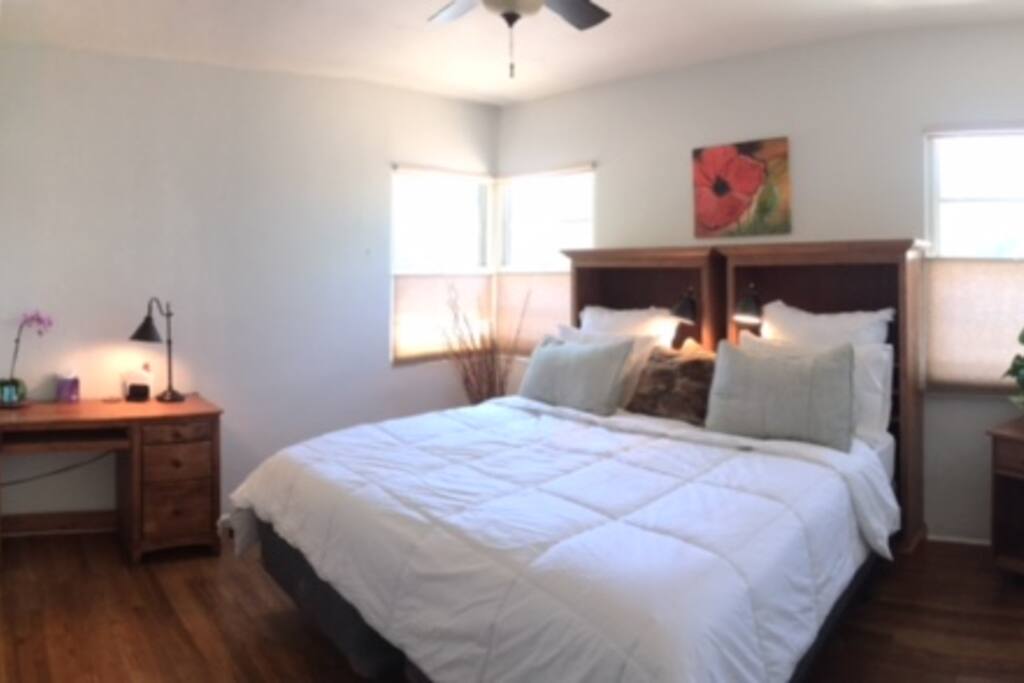Bedroom #1: King bed configuration, or see photo with TWIN option